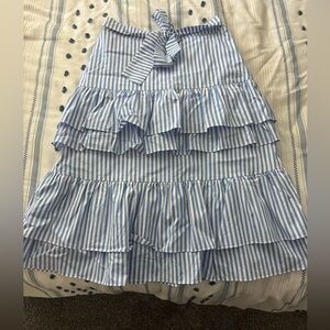 Rachel Parcell Blue and White Striped Skirt